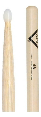 Baquetas Vater Hickory 5b, Nylon Vh5bn Color Madera Tamaño 5B