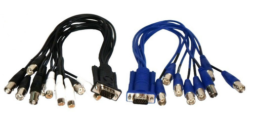 Cable Video Tarjeta Geovision Conexion Bnc Coaxial 16 Camara