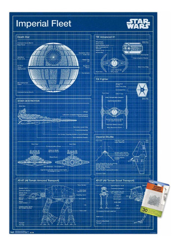 Star Wars: Saga - Pster De Pared Con Diseo Imperial