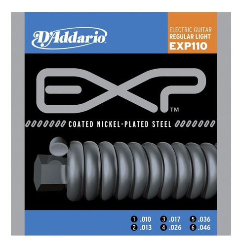 Encordado D'addario Exp110 P/ Eléctrica Coated Regular Light