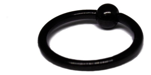 Piercing con forma de anillo unisex para cartílago del tabique de la oreja, color negro