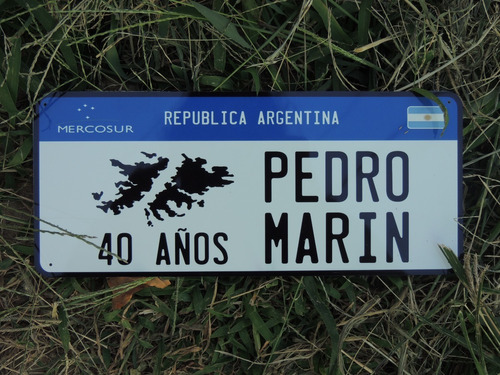 Chapa Homenaje Veteranos Malvinas 13x30 Placa Personalizada