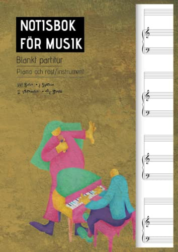 Notisbok För Musik | Blankt Partitur För Piano Och Röst-inst
