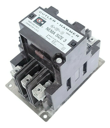 Cutler-hammer C10en3 Nema Size 3 Contactor 3-pole Ser. B Qtt