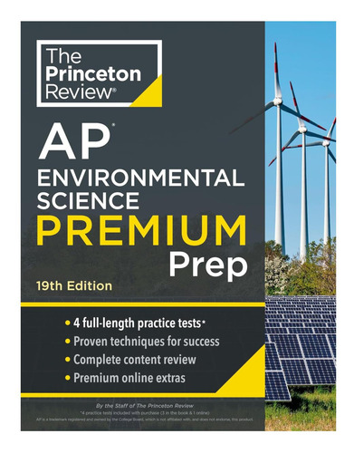 Libro: Princeton Review Ap Environmental Science Premium Pr