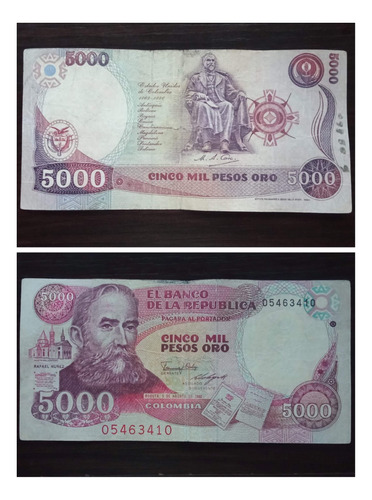 Billete De 5000 Pesos, 1988.