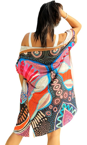 Kimono Corto Mujer Dama Camisa Saco Playa