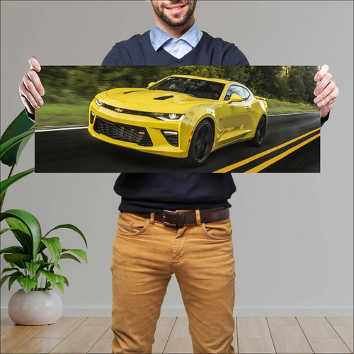 Cuadro 30x80cm Auto 2016 Chevrolet Camaro Ss 329 107