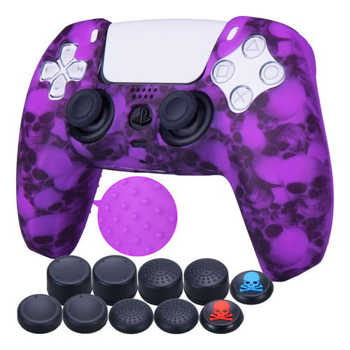 Funda Protectora Silicona Morada Para Control Ps5 Dualsense