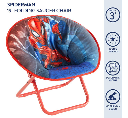 Silla De Platillo Spiderman Para Niños Pequeños