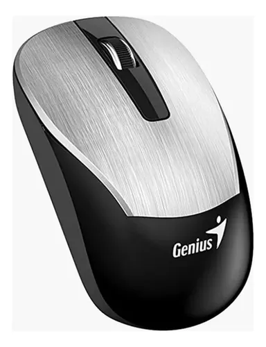 Mouse Inalámbrico Genius Eco-8015 Recargable Silver Plateado