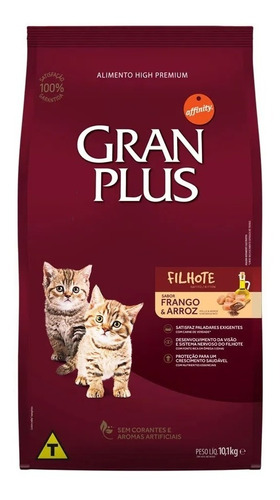 Ração Gatos Filhotes Frango E Arroz 10,1kg Granplus