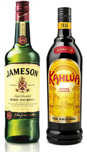 Kit Licor Creme De Café Kahlúa 750ml + Whiskey Jameson 750ml