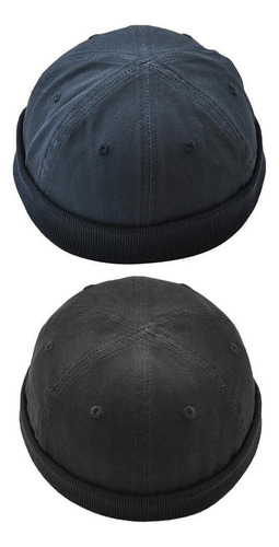 2 Unids Hombres Mujeres Brimless Ball Skull Cap Docker Leon