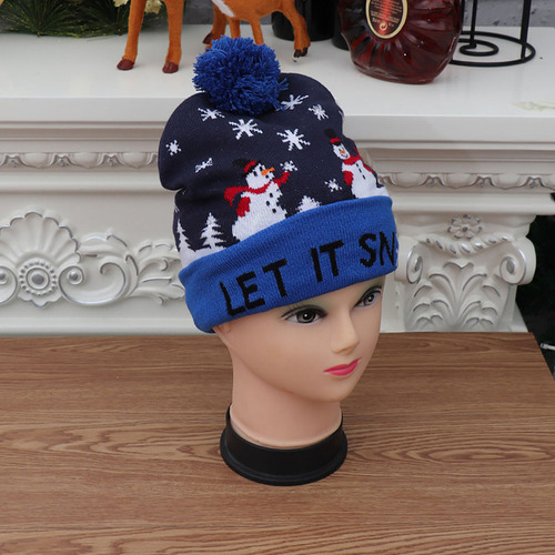 5pc Gorro Navideño Tejido Con Decoración Navideña