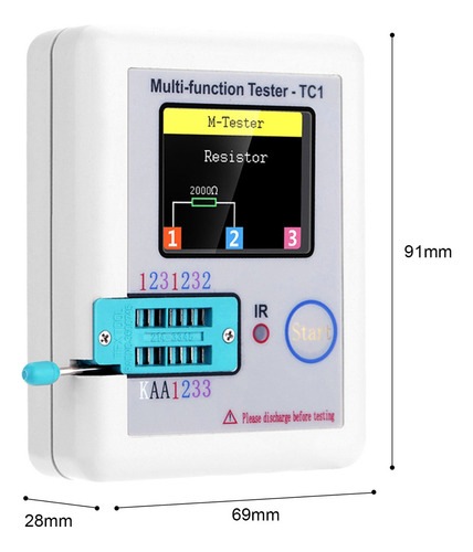 Probador De Transistores Inductancia De Diodo Pantalla De Tr