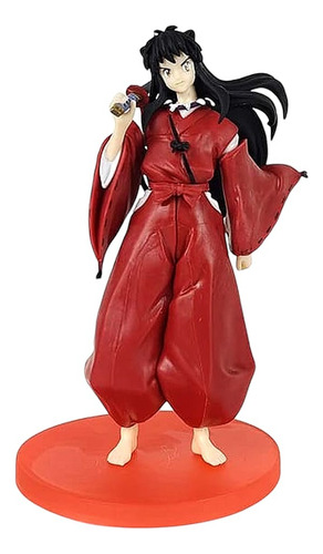 Figura De Inuyasha Humano Cabello Negro 17 Cm