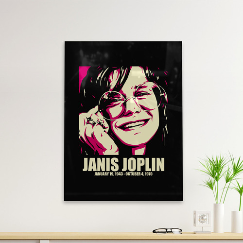 Cuadro Deco Janis Joplin Black And White (d0545 Boletostore)