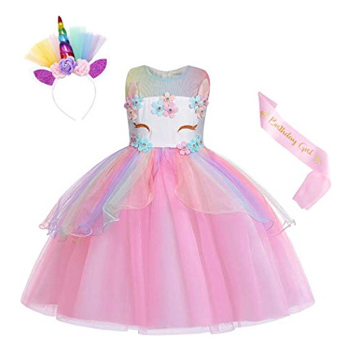 Vestido Unicornio Niñas Trajes De Fiesta De Fiesta De ...