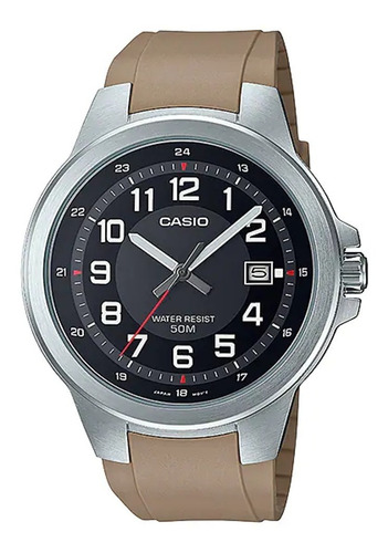 Reloj Casio Hombre Mtp-e190-1bv, Casco De Acero, Fecha