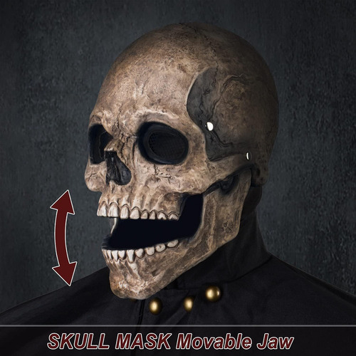 General Espeluznante Máscara De Calavera De Cabeza Completa