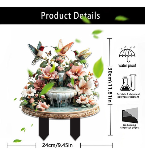 Garden Stake Easy Installation Decorative Waterproof Lawn