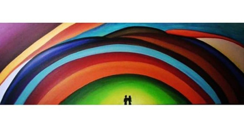 Imagen 1 de 1 de Cuadro Cazart A La Par Pintado A Mano Sobre Tela Y Bastidor