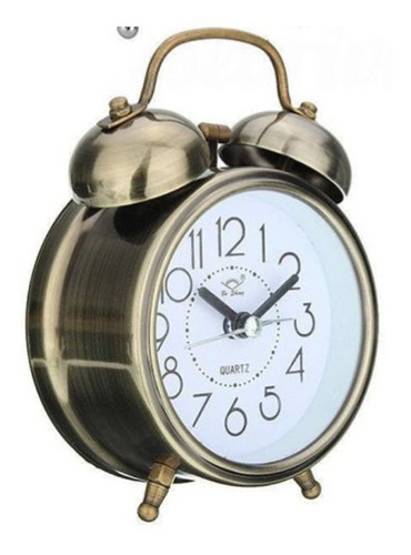 Reloj Despertador Campanilla Metálico Clásico Retro Vintage