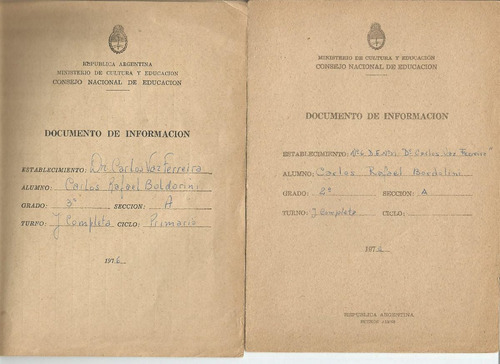 Papeleria De Información   Años 1975, 76, 77, 78 