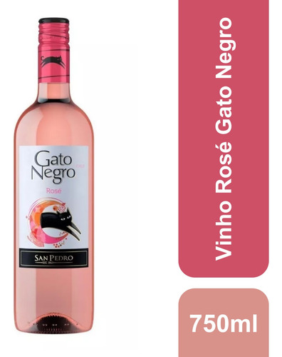 Vinho Rosé Gato Negro Cabernet Sauvignon 750ml San Pedro