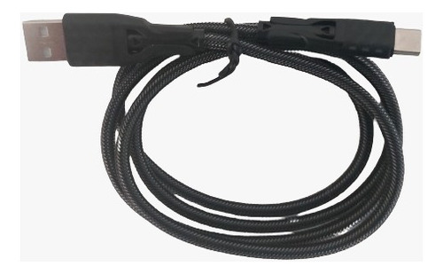 Cable De Carga Datos Usb A Tipo C Nylon Reforzado 1mt Negro