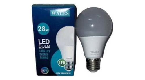 Bombillo Led 28w Multivoltaje Marca Wales Tipo Pera