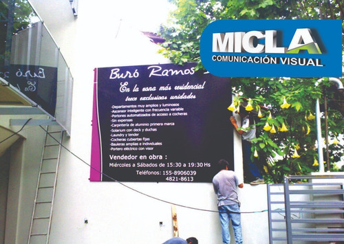 Carteles Obras, Inmobiliaria, Construcción, Señales Info.