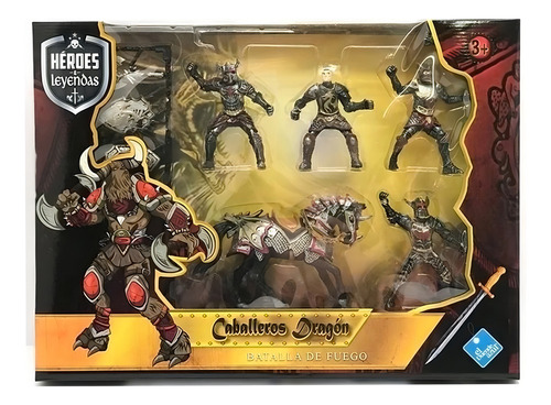 Muñecos Figuras Caballeros Dragón Heroes Y Leyendas