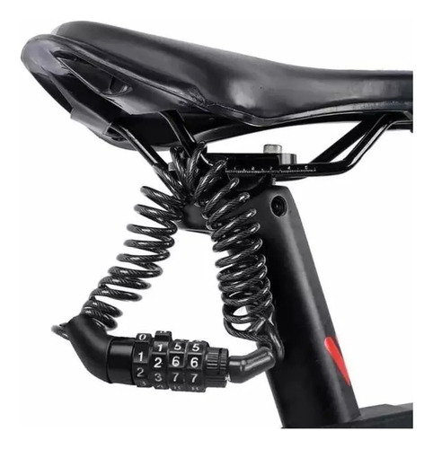 Lagom Candado Cadena De Seguridad Casco Moto Bici Combinación Ext Sistema Antirrobo Con Contraseña De 4 Dígitos Cable De Seguridad Acerado
