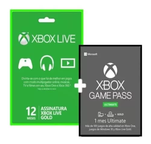 Xbox Live Gold 12 Meses + 1 Mês De Game Pass Ultimate Código