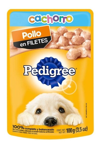 Sobre Alimento P/ Cachorro Pedigree® Pollo En Filetes 100g