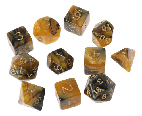 Juego De Dados (5 #mold) D4 D6 D8 D10 D12 D20 Caras Para Rpg