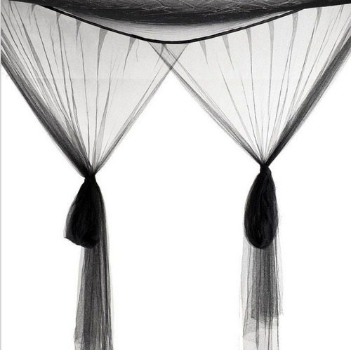 4 Post Bed Canopy Quatro Canto Mosquito Rede Preta