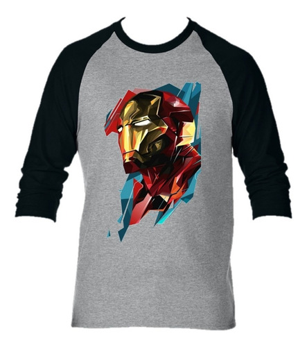 Camibuso Camiseta Manga Larga Iron Man Niño Adulto