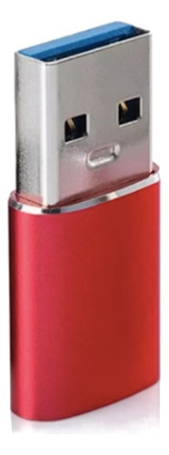 Adaptador Usb 3.1 Hembra A Usb 3.0 Para Pc, Cargadores. Color Rojo