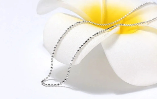 Cadena Militar 50 Cm X 2 Mm En Plata 925 Color Plateado