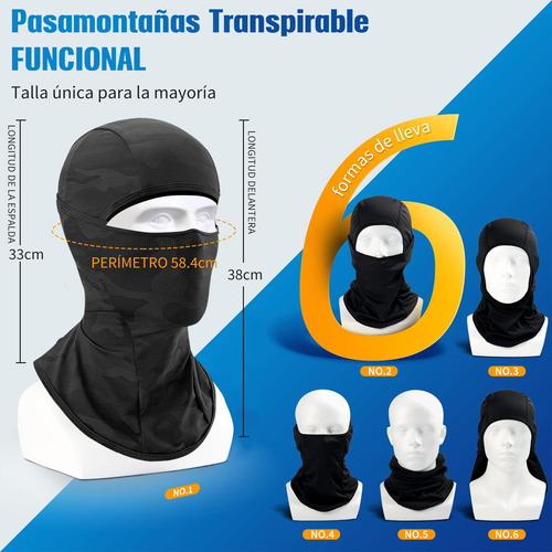 Balaclava Solar Respirável Uv Polainas Para Pescoço Para