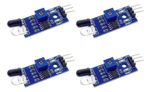 Modulo Sensor Infrarrojo Fc-51 De 5vdc 4 Unidades 