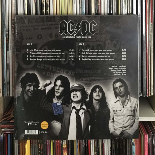 Vinilo Ac/dc Live At Paradise Theater Boston 1978 Eu Import.