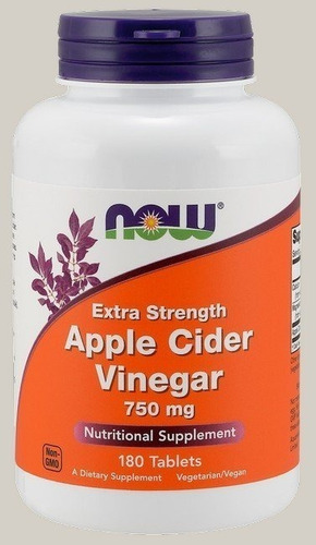 Now Foods | Apple Cider Vinegar | 750mg | 180 Tablets