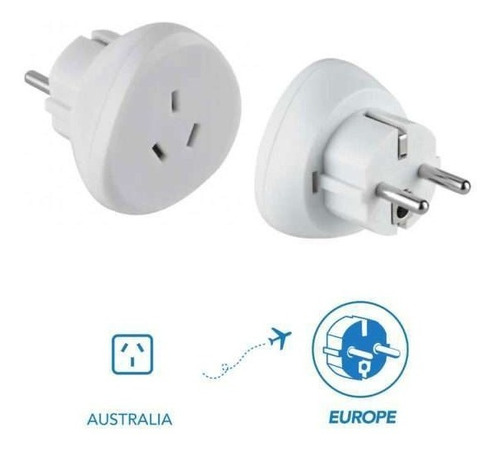 Imagen 5 de 6 de Ficha Adaptador Nema (patas Chatas Diagonal) A Schuko 2500 W