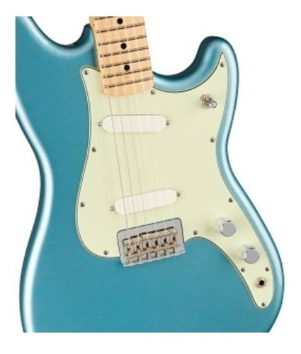 Guitarra eléctrica Fender Duo sonic Player de aliso tidepool brillante con diapasón de arce