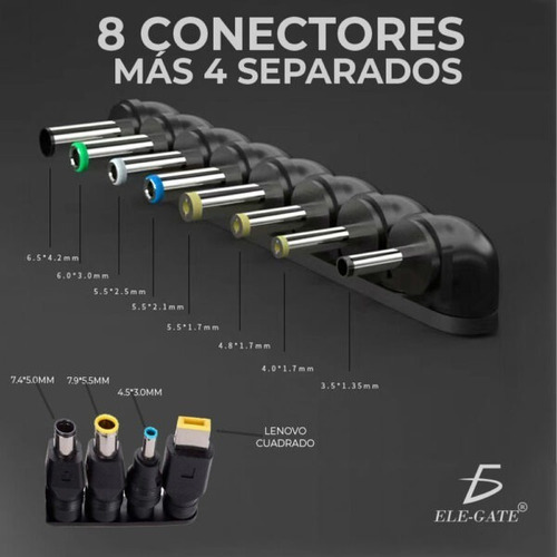 Cargador Universal Multilaptops 12 Conectores 1224v 96w