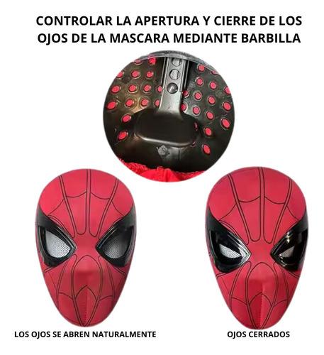 Mascara Con Luces De Spiderman Con Movimiento De Ojos
